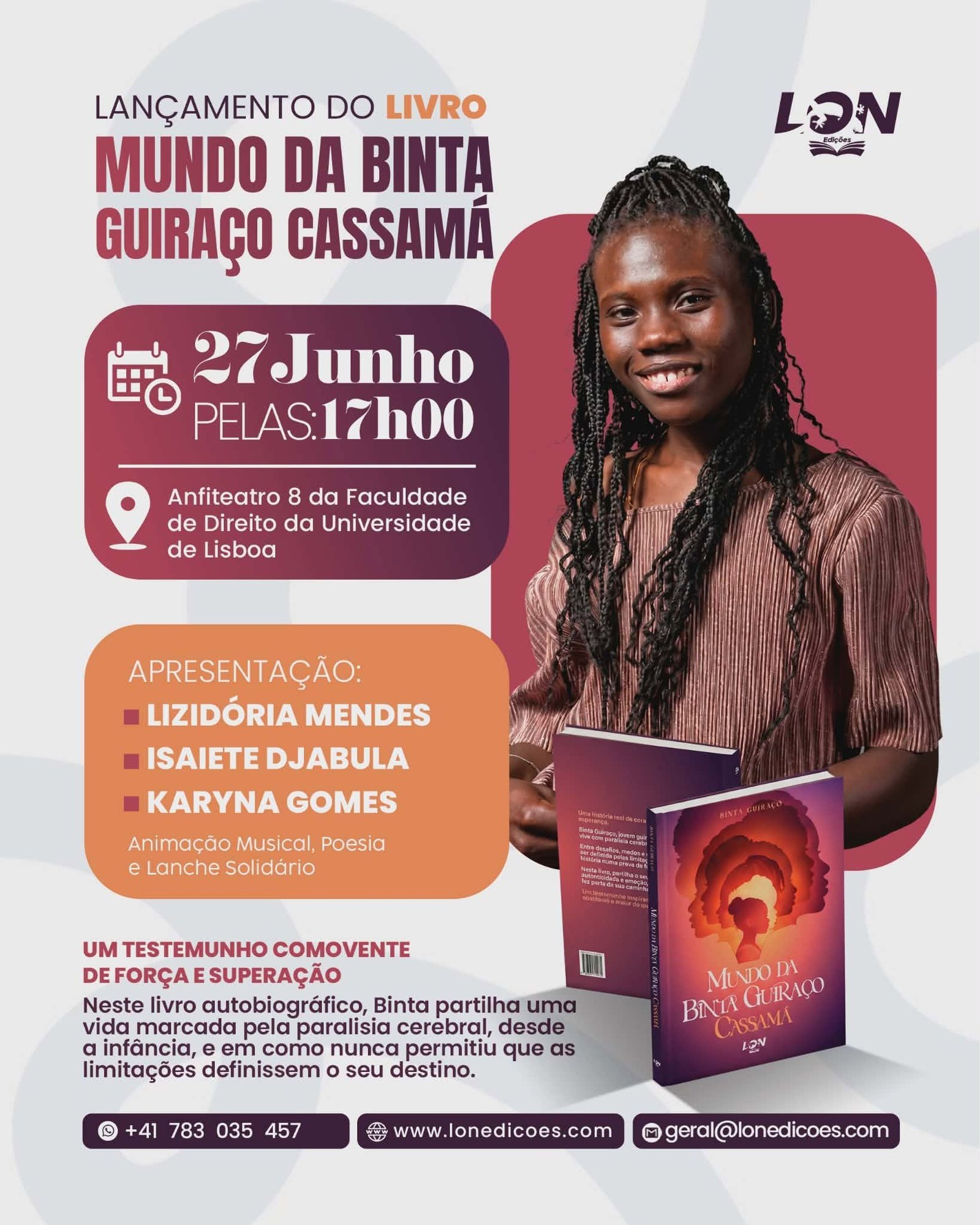 "Mundo da Binta" leva às livrarias um testemunho de força e superação